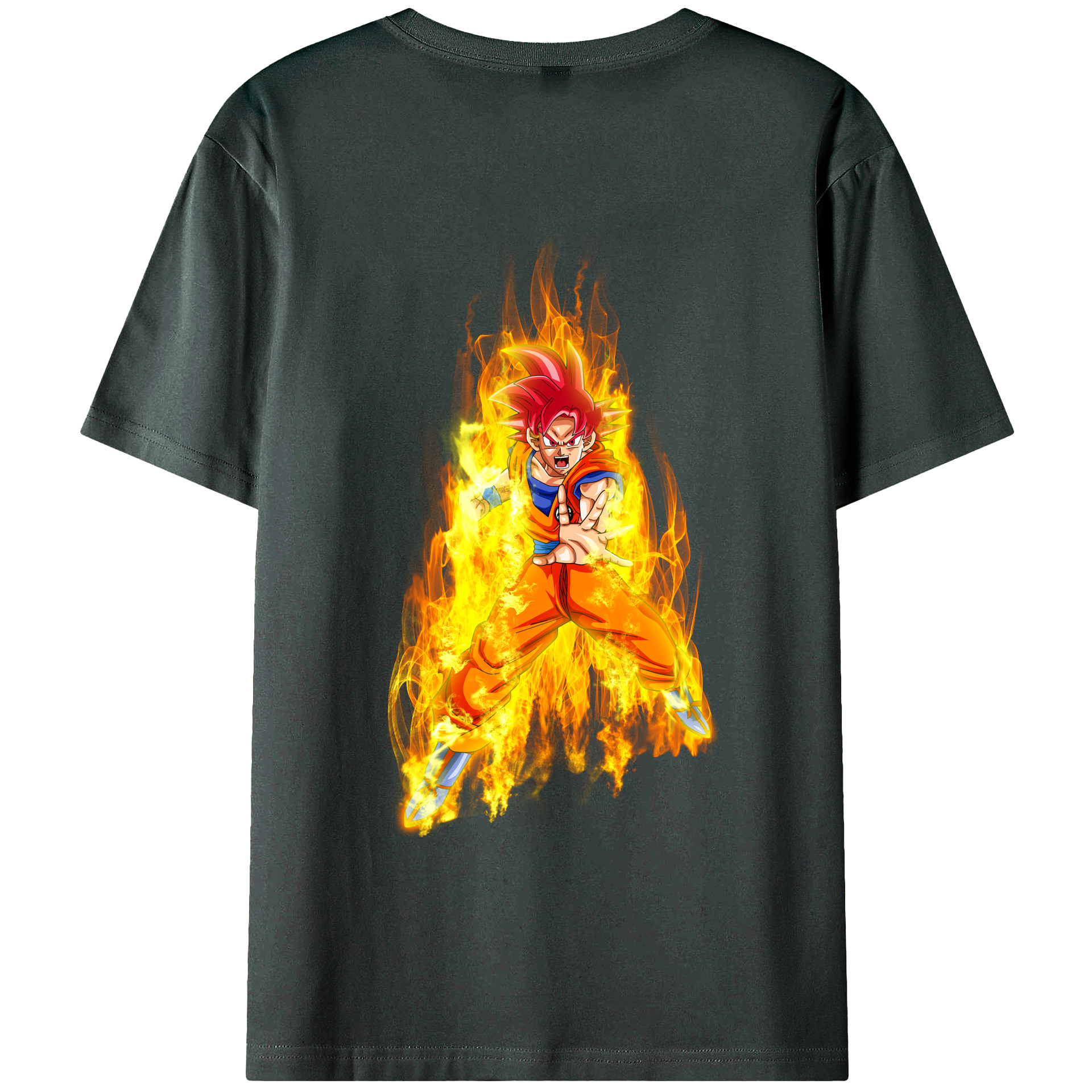 （画像用） ドラゴンボール 孫悟空（そん ごくう）Son Goku カカロット DRAGON BALL Kakarotto 綿100％ メンズ半袖Tシャツ（バックプリント） 通気性